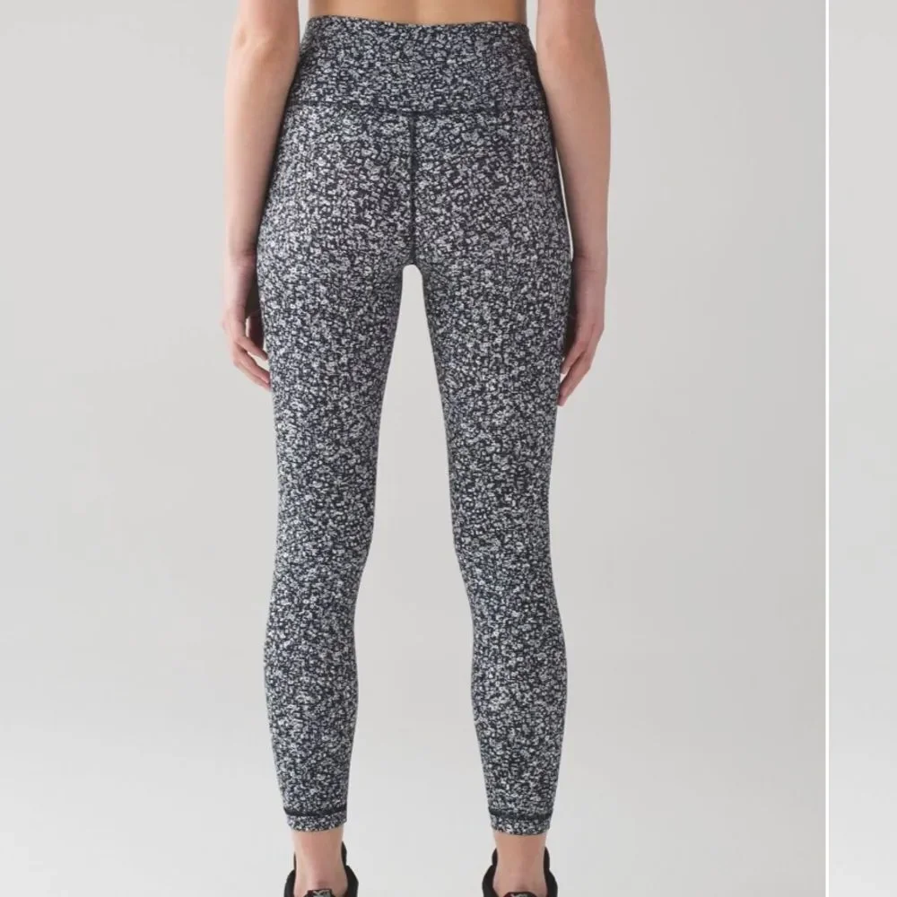 LULULEMON | Wunder Under High Rise 7/8 Leggings Daisy Dust Alpine Women’s Size 8